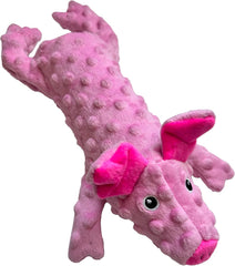 Skinneeez Extreme Stuffers Pig - Stuffing Free Dog Toy With Squeaker & Rip Stop Mesh Lining for Durability- Insert Plastic Bottle for Extra Crunch, For Small to Medium Puppies & Dogs - 14in