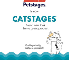 Petstages Catstages Plaque Away Pretzel Cat Toy – Interactive Catnip Dental Chew Toy to Help Clean Teeth, Fun for Play and Chewing, Orange