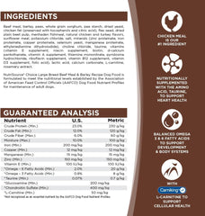 NutriSource Choice Dry Dog Food, Large Breed Beef Meal & Barley Recipe, 40 lb.