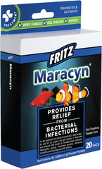 Fritz Maracyn - for Saltwater and Freshwater gram-Positive Relief from Bacterial gil, Popeye, More - Easy dose Packets