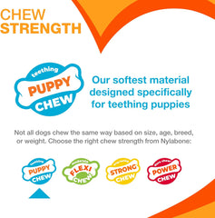 Nylabone Sensory Material Soothing Puppy Chew Toy Stick, Toys for Teething Puppies, Peanut Butter Flavor, Small - Up to 25 lbs, 1 Count