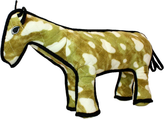 TUFFY - World's Tuffest Soft Dog Toy - Barnyard Horse - Multiple Layers. Made Durable, Strong & Tough. Interactive Play (Tug, Toss & Fetch). Machine Washable & Floats.