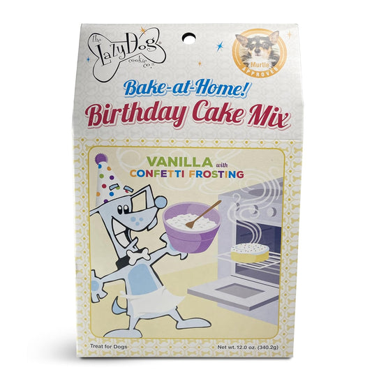 The Lazy Dog Cookie Co. Bake-at-Home Vanilla Birthday Cake Mix Dog Treat, 12-oz