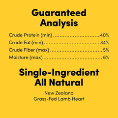 Animals Like Us - Premium Dog Treats, Freeze-Dried Raw 100% Grass-Fed Lamb Heart, Single Ingredient, Protein Rich, Non-GMO, No Wheat or Corn, 3 oz