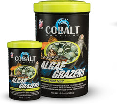 Cobalt Aquatics Algae Grazer Wafers, Nutrient-Rich Sinking Food for Plecos, Shrimp & Bottom Feeders - Supports Health, Digestion & Clear Water