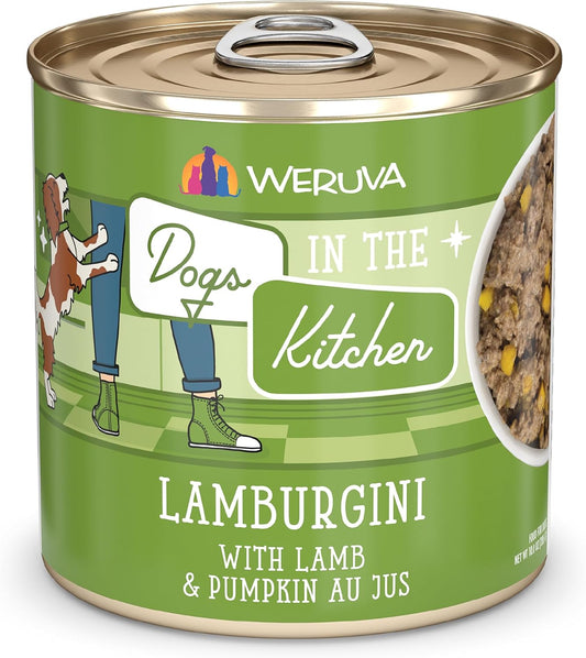 Weruva Dogs in The Kitchen, Lamburgini with Lamb & Pumpkin Au Jus Dog Food (Pack of 12)