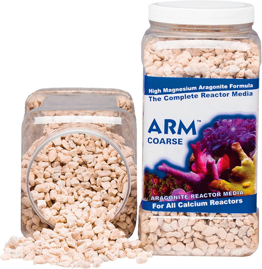 CaribSea ARM Reactor Coarse Filter Media for Aquarium – 1 Gallon – High Magnesium Aragonite Formula – Ideal for All Calcium Reactors – Supports Coral Growth
