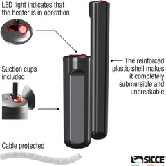 Sicce 6W Jolly Preset Small Submersible Aquarium Heater, Constant Temperature, Betta Fish Tank Heater Set to 77℉ for 1-2 Gallons Freshwater & Saltwater Tanks