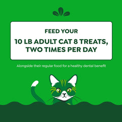 Greenies Feline Adult Dental Cat Treats, Oven Roasted Chicken Flavor, 9.75 oz. Tub