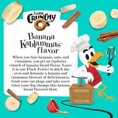 Premium Crunchy Dog Treats - Banana Recipe.