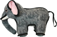 TUFFY - World's Tuffest Soft Dog Toy- Zoo Elephant -Multiple Layers. Made Durable, Strong & Tough. Interactive Play (Tug, Toss & Fetch). Machine Washable & Floats. (Regular)
