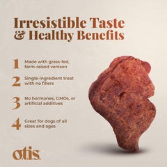 O.T.I.S. Wild Things Venison Lung Filets – 4 oz – Single-Ingredient Dog Treats – Grass-Fed, Farm-Raised Venison – No Hormones, GMOs, or Artificial Additives