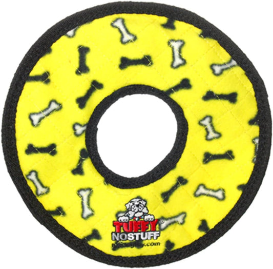 TUFFY - World's Tuffest Soft Dog Toy - NO STUFF Ring - Squeakers - Multiple Layers. Made Durable, Strong & Tough. Interactive Play (Tug, Toss & Fetch). Machine Washable & Floats