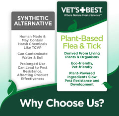 HERO PET  Vet's Best Natural Indoor Flea and Tick Spray – Dog Flea and Tick Treatment for Home, Plant-Based Formula with Natural Oils, Kills Fleas, Eggs & Ticks on Contact, Made in USA, 32 oz