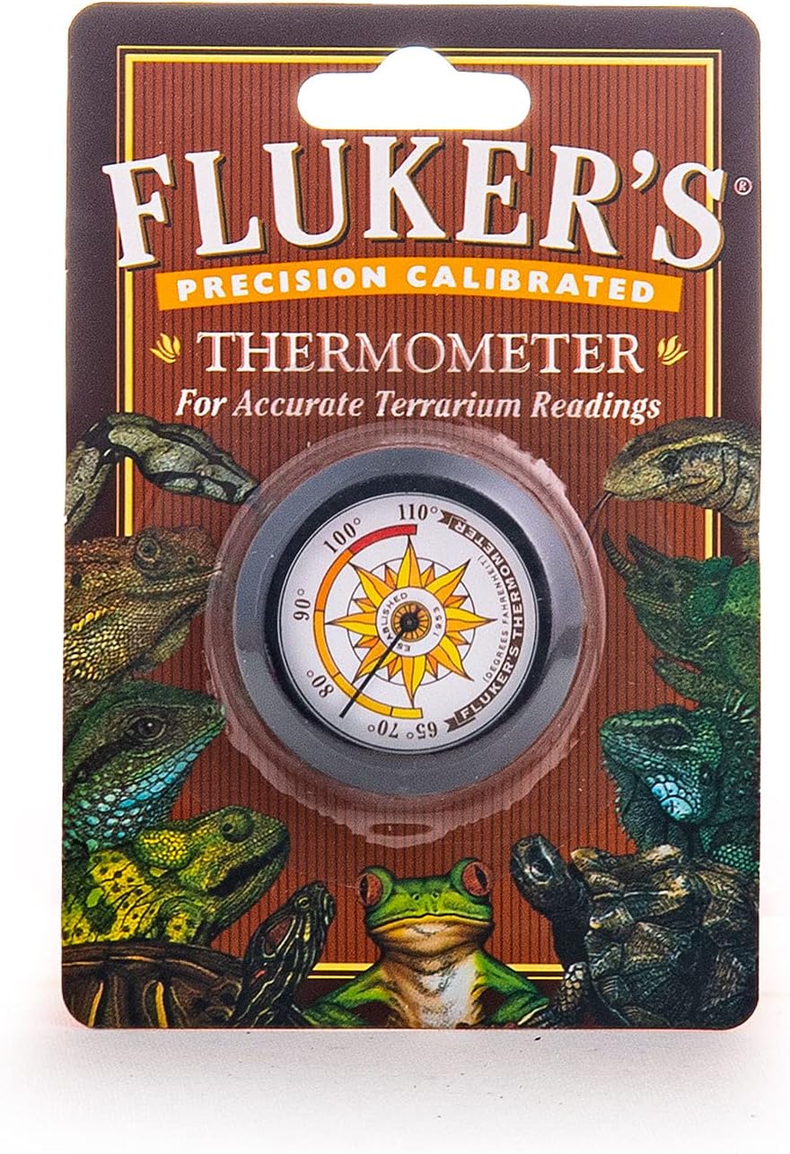 Fluker's Thermometer for Accurate Terrarium Readings, Round Style