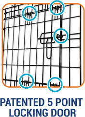 Precision Pet Products One Door Provalue Wire Dog Crate, With 5-Point Locking System