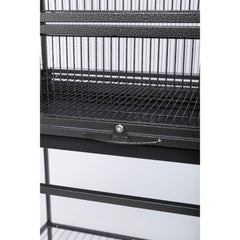 Prevue Pet Products Wrought Iron Flight Cage with Stand, Black Hammertone