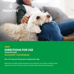 NaturVet Scoopables No Scoot For Dog Bite - Anal Gland Support For Dogs - Supports Normal Bowel Function - Chewable Stool & Bowel Health Pet Supplement - Pumpkin, Psyllium Husk, & Beet Pulp