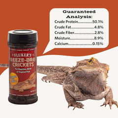 Fluker's Freeze Dried Crickets, Ideal for Reptiles, Birds, and Fish, Packed with Protein and Essential Nutrients, 1.2 oz