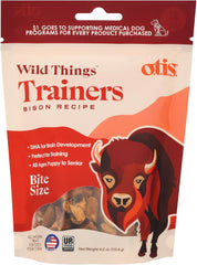 O.T.I.S. Wild Things Trainers Bison Recipe – 4 oz – Bite-Size Dog Training Treats with DHA, Ashwagandha & L-Theanine – GMO-Free – No Hormones or Artificial Additives