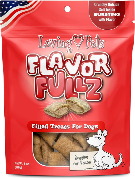 Loving Pets Flavorfullz Filled Treats for Dogs, Bacon 6 oz.