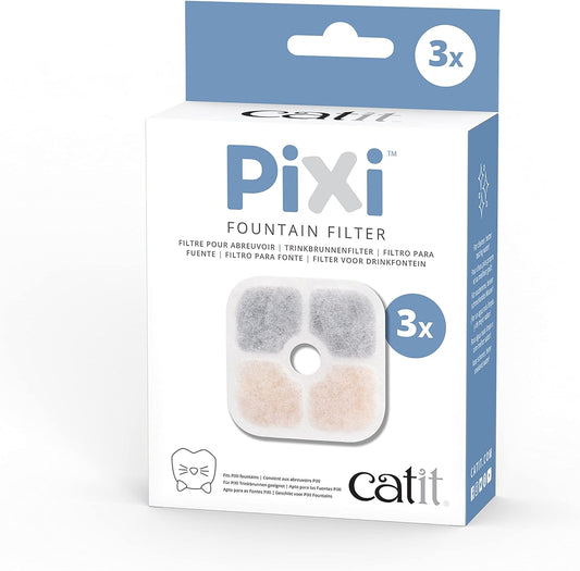 Catit PIXI Cat Drinking Fountain Original Filter, Official Replacement Triple Action Water Filter , White