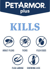 PetArmor Plus Flea and Tick Prevention for Cats, Cat Flea and Tick Treatment, 3 Doses, Waterproof Topical, Fast Acting, Cats Over 1.5 lbs