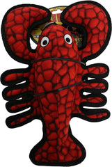 TUFFY - World's Tuffest Soft Dog Toy - Ocean Larry Lobster -Squeakers - Multiple Layers. Made Durable, Strong & Tough. Interactive Play (Tug, Toss & Fetch). Machine Washable & Floats.