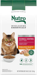 Nutro Wholesome Essentials Hairball Control Dry Cat Food Chicken & Brown Rice Recipe, 3 lb. Bag