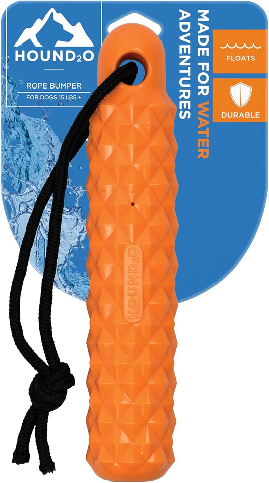 Playology Hound2O Outdoor Dog Toy for Water Adventures Bright Floating Rope Bumper for Throwing and Retrieving | Durable Toy Made from Non-Toxic Materials