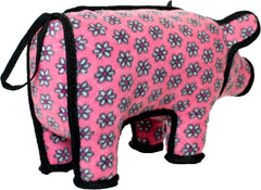 TUFFY - World's Tuffest Soft Dog Toy - Barnyard Pig- Multiple Layers. Made Durable, Strong & Tough. Interactive Play (Tug, Toss & Fetch). Machine Washable & Floats