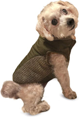 Fashion Pet Sweater Trim Puffy Coat/Dog Coat/Olive