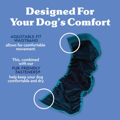 HERO PET Simple Solution Absorbent Male Wraps with Leak Proof Fit | Excitable Urination, Incontinence,1 Reusable Dog Diaper Per Pack,Whites & Tans