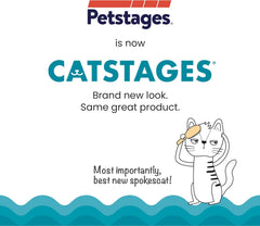 Petstages Catstages Scratch & Groom Cat Scratcher with Removable Curved Brush for Self-Grooming Station, Orange