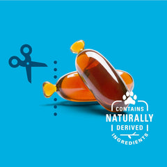 Elanco Free Form Snip Tips Omega-3 Fish Oil Liquid Supplement for Small Dogs and Cats, 60 Count