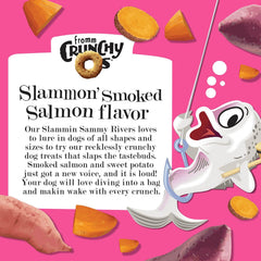 Fromm Crunchy Os Slammon' Smoked Salmon Dog Treats - Premium Crunchy Dog Treats-6 oz