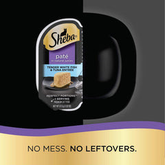 Sheba Perfect Portions Multipack Delicate Salmon and Tender Whitefish & Tuna Entrees Wet Cat Food 2.6-oz(Pack of 12)