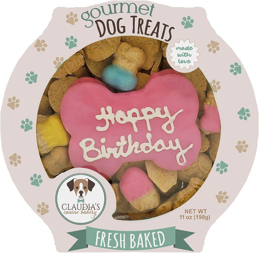 Claudia's Canine Bakery - Happy Birthday Pink Cookie Gift Box, 11 oz.