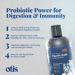 O.T.I.S. Wild Things Digestive Health Liquid Probiotic for Dogs – 8 fl oz – with Ancestral & Heritage Strains – Salmon Oil Base – Supports Gut, Immunity & Digestion