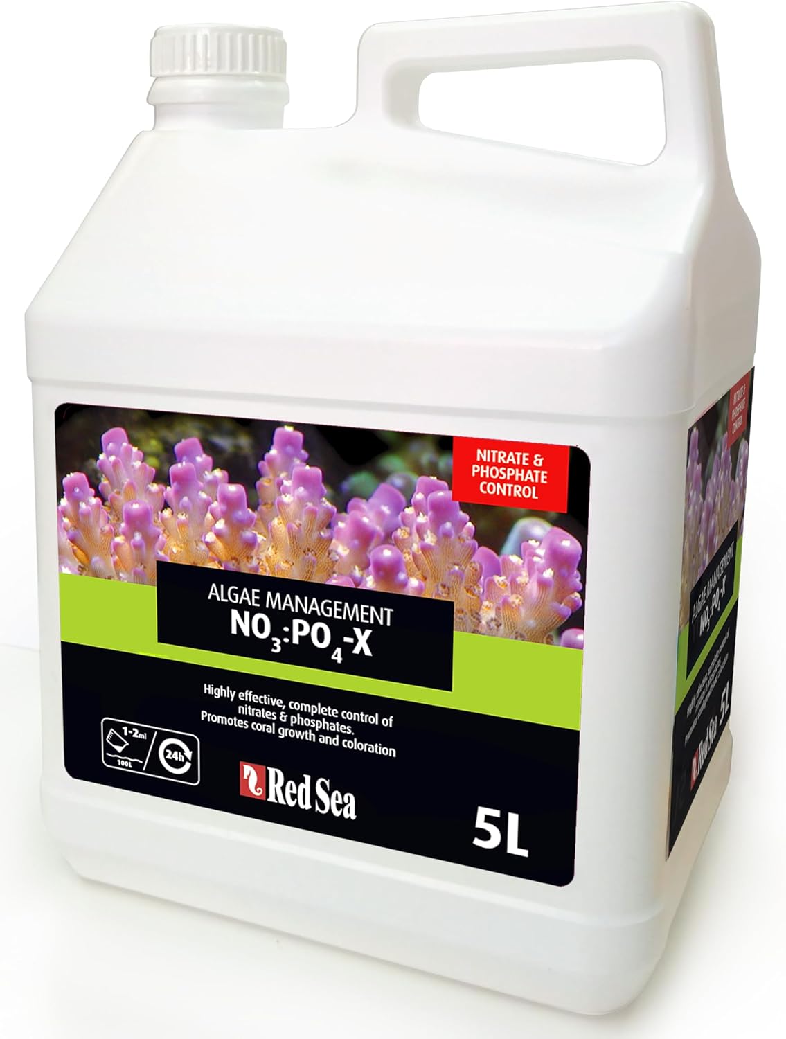 Red Sea NO3:PO4-X NOPOX - Nitrate & Phosphate Reducer for Reef Aquariums, Promotes Healthy Coral Growth, Controls Algae & Maintains Water