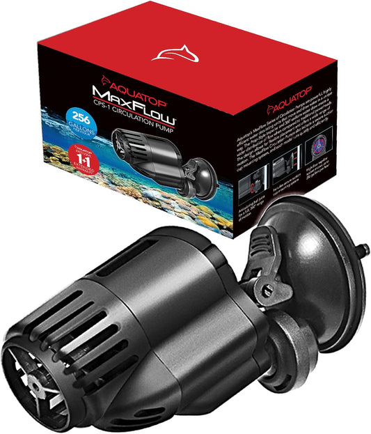 Aquatop MaxFlow Aquarium Circulation Pump 256GPH for Fish Tanks 20 to 40 gallons, CPS-1