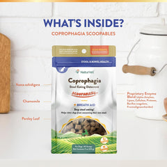 NaturVet Scoopables Coprophagia for Dogs - No Poop Eating for Dogs - Stool Eating Deterrent Supplement with Probiotic & Digestive Enzymes - Hickory Smoked Bacon Flavored