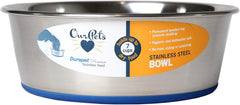 OurPet's DuraPet Premium Dishwasher Safe Stainless Steel Dog Bowl for Food or Water [Multiple Sizes for Small to Large Dogs] in Traditional or Wide Base Design