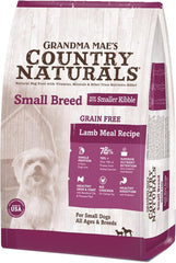 Country Naturals Grandma Mae's Grain Free Single Protein Lamb Recipe for Small Breeds, 4 Pound Bag