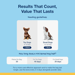 NaturVet Proden PlaqueOff Sytem Mini Dental Care Bones - Peanut Butter Banana - 12 oz, Brown