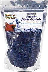 Penn-Plax Betta World Crystal Decorative Pebbles for Fish Tanks, Vase Filler, Plant Décor – Blue Crystal Sand – 12.5 Oz