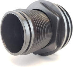 Lifegard Aquatics Standard Threaded Bulkhead Kit for Fish Aquariums – High-Impact Resistant PVC – Includes Bulkhead Fitting, Gasket, Lock Nut – Jet Black