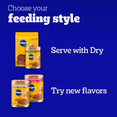 Pedigree Chopped Ground Dinner Adult Canned Soft Wet Dog Food Chicken Flavor, 22 oz. Cans  EA