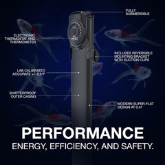 Cobalt Aquatics Neo-Therm Pro Aquarium Heater - Accurate ±0.5°F Electronic Thermostat - Shatterproof for Freshwater & Saltwater Tanks