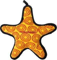 TUFFY - World's Tuffest Soft Dog Toy - Ocean Starfish - Squeakers - Multiple Layers. Made Durable, Strong & Tough. Interactive Play (Tug, Toss & Fetch). Machine Washable & Floats